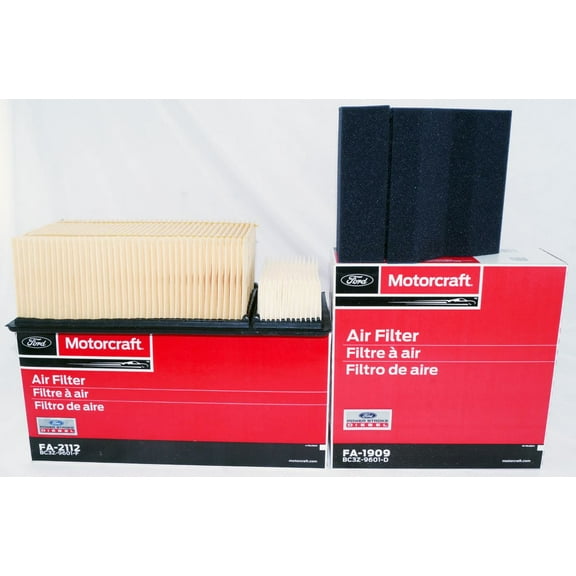 Set of Motorcraft FA-2112 and FA-1909 Air Filters for Ford Diesel Trucks