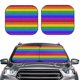 thumbnail image 2 of Balery Colorful Glitter Rainbow Parasol para parabrisas de coche de 2 piezas | Parasol plegable para parabrisas delantero de coche para la mayoría de sedanes-Small, 2 of 6