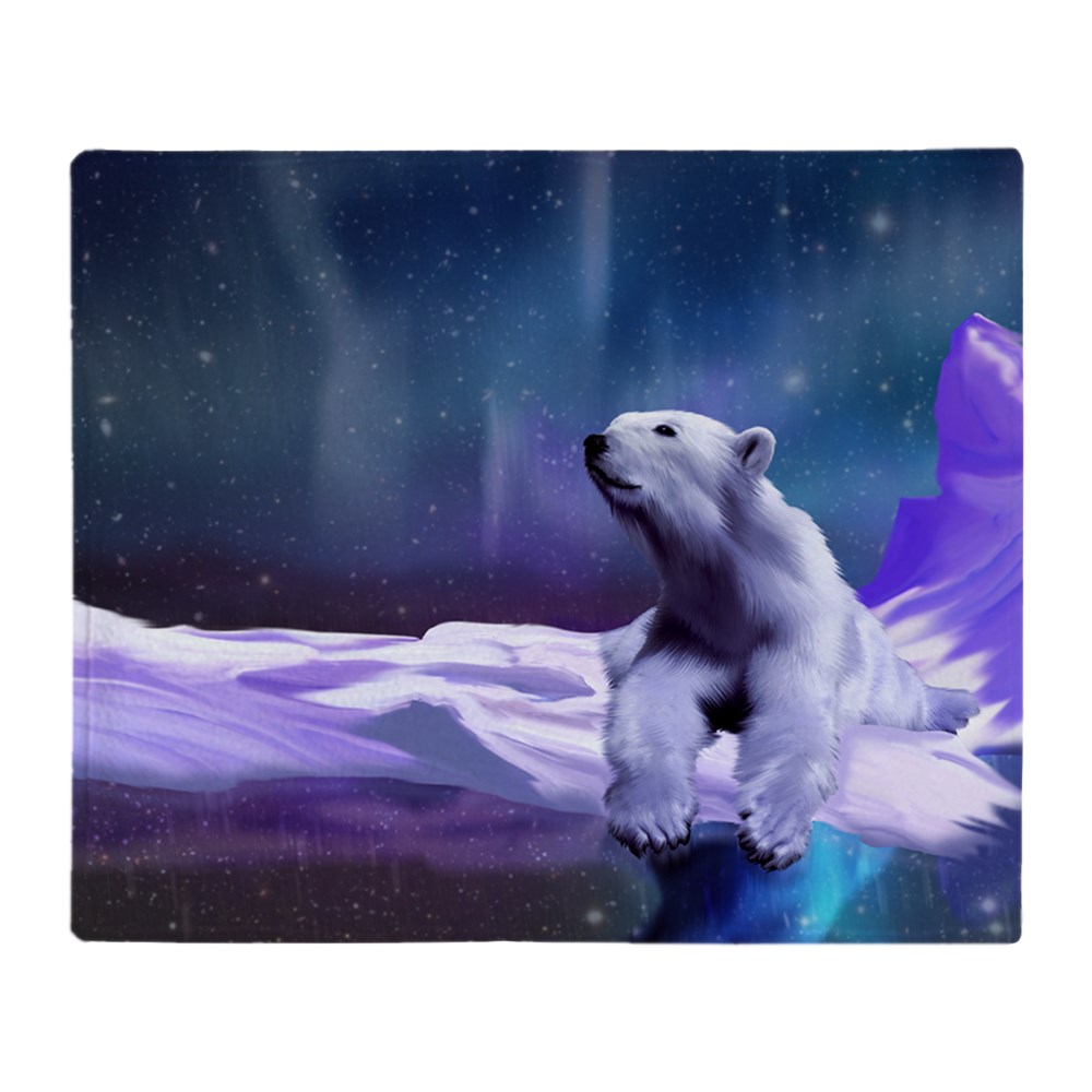 CafePress Contemplative Polar Bear Throw Blanket Soft Fleece Throw