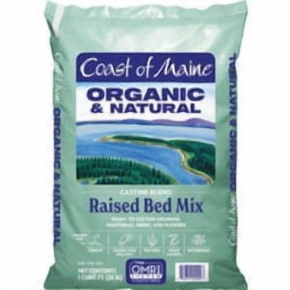 Coast of Maine Castine Blend Organic Raised Bed Soil Mix with All Natural Ingredients for Vegetables, Herbs, and Flowers, 1 Cubic Feet 6 Pack