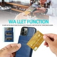 thumbnail image 2 of Entronix Wallet Case Compatible with iPhone 14 Pro Max, Card Holder Flip Cover, Navy Blue, 2 of 5