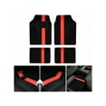thumbnail image 2 of Leadwolf Car Floor Mats for Audi for RS6Avant Vinyl Carpet Protection Car Liners All Weather Velvet Colored Stripe Black and Red 4pcs, 2 of 6