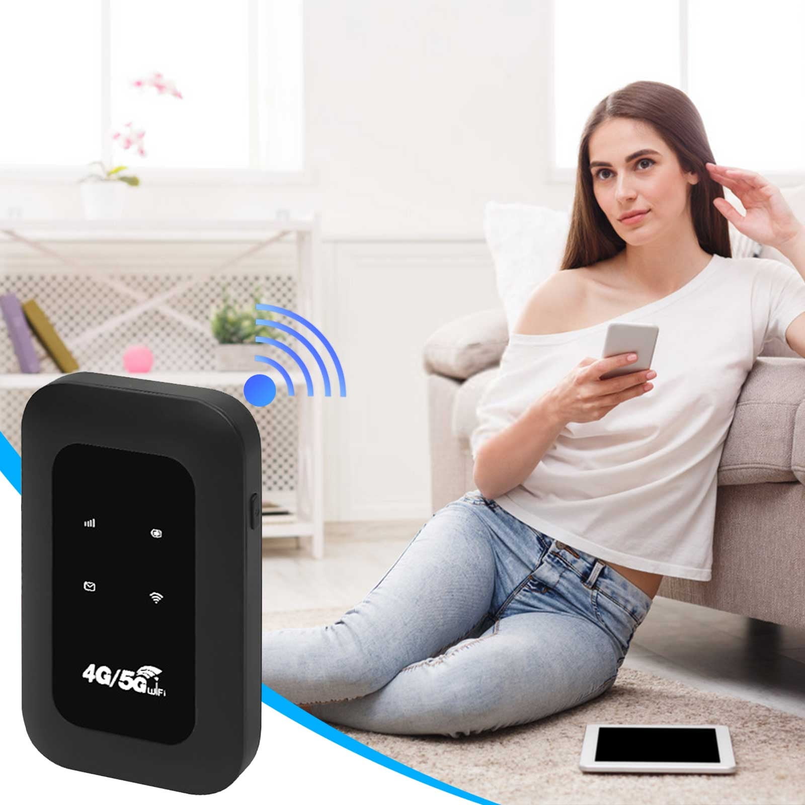4G LTE Mobile WiFi Hotspot Router with SIM Card Slot - Portable Wireless Travel Router for Car, High Speed 150Mbps, Supports Multiple Devices, Easy Setup