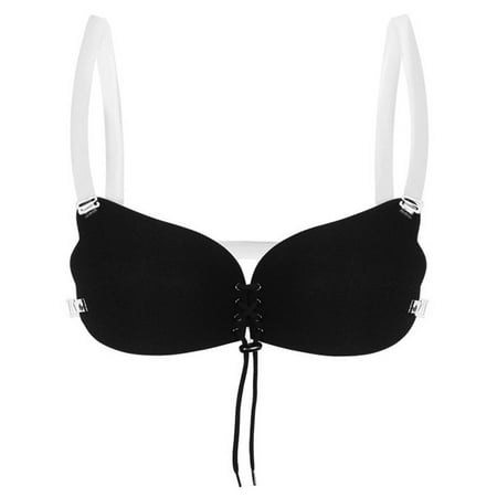 POPLIS 2024 Adhesive Bra Self Adhesive Bra Invisible Silicone Bra for Backless Dress Strapless Backless Push up Sticky Bra
