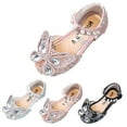 thumbnail image 4 of Otqutp Girls Performance Dance Sandals Shiny Rhinestone Butterfly Dress Shoes for Kids Wedding Birthday Party School, 4 of 6