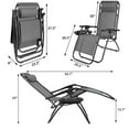 thumbnail image 7 of Vineego Zero Gravity Chairs Patio Chairs Lawn Lounge Chair Patio Set of 2 with Pillow and Cup Holder Patio Furniture for Poolside Backyard and Beach Set of 2 (Gray), 7 of 7