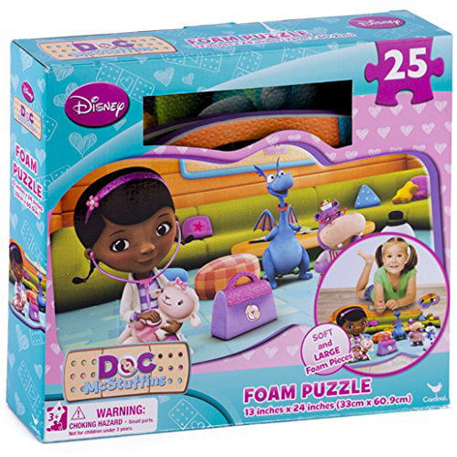 Foam Puzzles Disney DOC McStuffins; Minnie Mouse; Cars 25pcs Bright Colours 