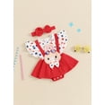 thumbnail image 2 of Biezeib Baby Girls Independence Day Romper Dress Flying Sleeve Stars Print Jumpsuit with Headband, 2 of 6