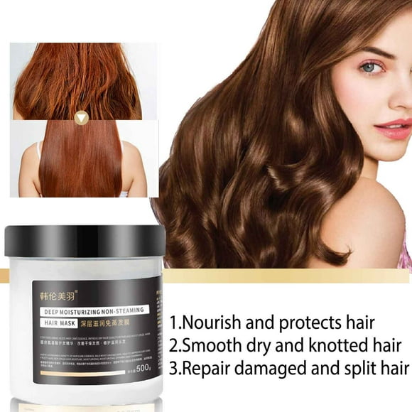 Sales Today Clearance! Hair Mask, Moisturing Hair Mask, Moisturizing Non Steaming Hair Mask Film Hair Mask 500g Deal of the Day!