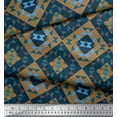 thumbnail image 2 of Soimoi Brown Cotton Poplin Fabric Check & Geometric Decor Fabric Printed Yard 56 Inch Wide, 2 of 5