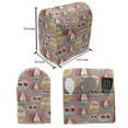 thumbnail image 5 of Vacation Lounger Chair Bag, Summer Holiday Beach Theme Retro Sailboats Sunglasses Island Happy, High Capacity Storage with Handle Container, Lounger Size, Dried Rose and Multicolor, by Ambesonne, 5 of 5