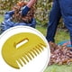 thumbnail image 1 of recogedoras de hojas, rastrillos manuales versátiles, herramienta de jardinería para limpiar basura, escombros de césped, esparcir mantillo en Redondo amarillo, 1 of 8
