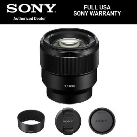 Sony - FE 85mm f/1.8 Telephoto Prime Lens for E-mount Cameras - Black
