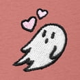 thumbnail image 2 of Dalix Heartly Ghost Cropped Tee Lightweight High Waisted Short Sleeve Summer Shirt Womens in Red Sorbet M Medium, 2 of 5