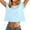 trg11-Light Blue, variant on Women Short Sleeve Cropped T-Shirts Crew Neck Loose Crop Tops Summer Casual Drop Shoulder Basic Tees Black L