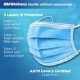 thumbnail image 3 of RM WELLNESS Blue 3-Ply Disposable Face Masks with Ear Loops, Adult, 20 Count, 3 of 7
