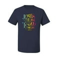 thumbnail image 2 of Jesus Is The Way John 14:6 Bible Verse Inspirational/Christian Men's Graphic T-Shirt, Navy, 5XL, 2 of 3
