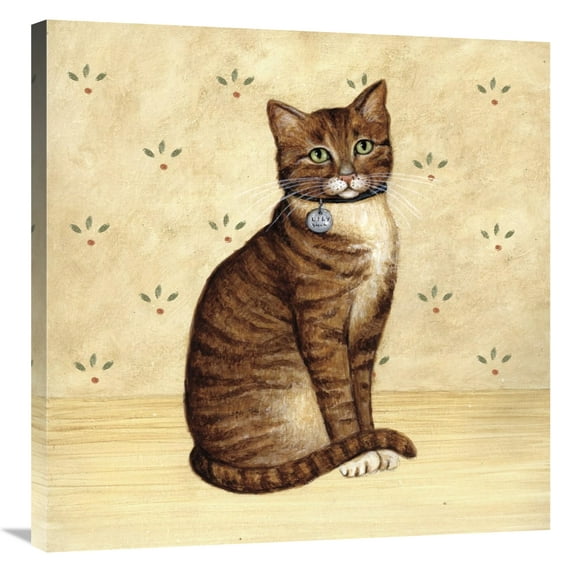 Global Gallery's 'Country Kitty IV' by David Carter Brown Stretched Canvas Wall Art