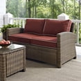 thumbnail image 2 of Afuera Living Causeuse de Patio Moderne en Osier, Brun et Sangria, 2 of 9
