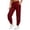 Wine, variant on Tqcoqu Women's High Waist Jogger Sweatpants,Drawstring Elastic Waist Cuffed Ankle Pants with Side Pockets,Soft Athletic Workout Running Casual Trousers for Women,Gray Women's S-XXXL