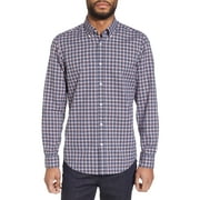 Boss NAVY Lod Plaid Long Sleeve Button-Down Shirt, US X-Large