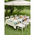 thumbnail image 3 of Outdoor Tablecloth with Umbrella Hole and Zipper, Happy Easter Rectangle Table Cloth 60x102 Inch Waterproof Tablecloth, Cute Gnomes Eggs Spring Daisy Flowers Yellow Picnic Table Cover for Patio, 3 of 7
