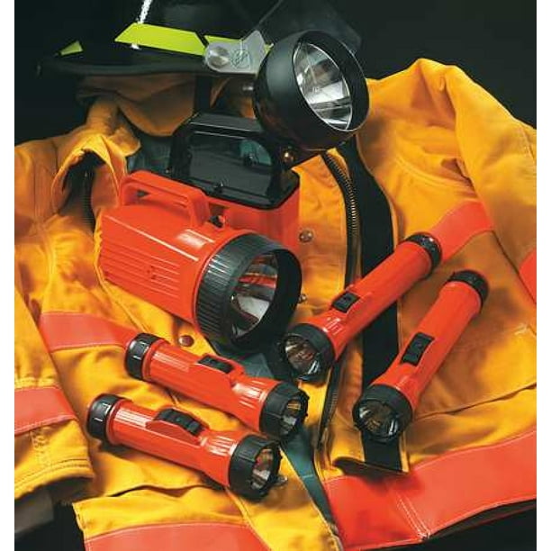 BRIGHT STAR 2224 Safety Orange incandescent Handheld Flashlight, Carbon