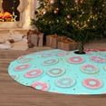 thumbnail image 6 of Lsque Colorful Sweet Donuts Print Christmas Tree Skirt, Tree Skirt with Ties or Velcro, Perfect for Holiday Decorations, Halloween, and New Year-30", 6 of 7