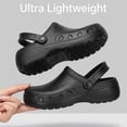 thumbnail image 3 of Men’s Slip Resistant Work Clogs, Waterproof Oil-Proof EVA Chef Shoes, Closed Toe Kitchen & Nursing Shoes, Lightweight, Black, Size 6-16, 3 of 7
