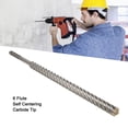 thumbnail image 3 of Impact Drill Bit, Efficient Chip Removal 6 Flute Carbide Tip  Hammer Drill Bit  For Brick, 3 of 8