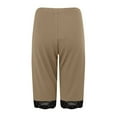 thumbnail image 5 of COMVALUE Womens Biker Shorts Plus Size High Waisted Workout Gym Yoga Shorts Lace Trim Athletic Short Leggings (Khaki, 4XL), 5 of 5