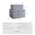thumbnail image 3 of Caja de almacenamiento con cremallera, caja de almacenamiento plegable para ropa, colcha, caja de almacenamiento de tela lavable, caja de almacenamiento grande para armario, 3 of 4