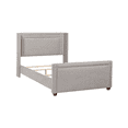 thumbnail image 3 of Elle Wingback Upholstered Queen Bed, Silver Grey, 3 of 10