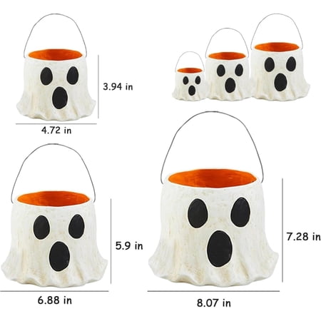 1pc Ghost Vase Gifts, Cutest Ghost Bucket for Halloween, Funny Ghost Face Planter, Ghost Candy Bowl Decoration, Candy Bucket Outdoor Garden Decoration