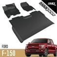 thumbnail image 2 of Convient 2015-2023 Ford F-150 Tapis 3D Doublure de Sol L1FR08301509 MAXpider; Ajustement Personnalisé; Bord Surélevé; Noir; Texture en Caoutchouc Thermoplastique Fibre de Carbone; 3 Pcs, 2 of 10