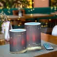 thumbnail image 2 of Happy New Year Design Set of 2 Flameless LED Candles Remote and Timer Indoor Outdoor, 2 of 7
