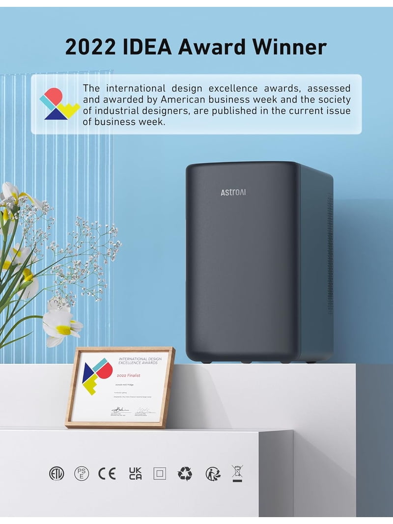 ASTROAI 6L ミニ冷蔵庫 ブラック AstroAI, Mini Fridge, 6L, Compact Portable Cooler and Warmer