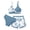 Blue, variant on Usaibhir Girl's 3 Piece Bikini Set Cross Strap Swimsuits for Girls Bathing Suit with Shorts Teen Swimwear Swimming Suit 9-16T