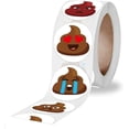 thumbnail image 3 of 500 Pcs/roll Poop Reward Funny Sticker, Roll Shaped Stickers, For Party Gift Magazine Gift Office Teacher Label, 3 of 4