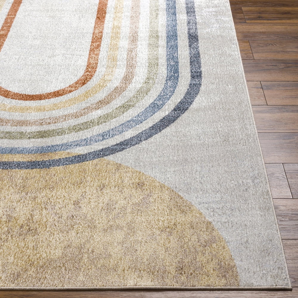 Livabliss Washable Rugs for Living Room, 8x10 Lillian Modern Oatmeal Area Rug, Bedroom Dining Room Home Decor Stain Resistant Carpet (7'10" x 10')