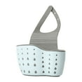 thumbnail image 2 of Zjunqe Kitchen Sink Caddy Sponge Holder for Kitchen Sink Accessories Organizer Dish Sponge Holder Hanging Ajustable Strap Faucet Caddy with Drain Holes for Drying (1 PC), 2 of 7