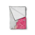 thumbnail image 2 of Pink and Grey Soft Flannel Fleece Throw Blanket, Abstract Geometric Digital Mosaic Fractal Hexagon Pattern, Cozy Plush for Indoor and Outdoor Use, 50" x 60", Magenta Pale Peach Grey, by Ambesonne, 2 of 5