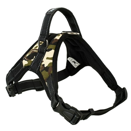 Adjustable Pet Dog Chest Strap Harness Safety Padded Harness -   M Camouflage_M
