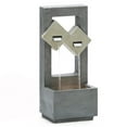thumbnail image 3 of LuxenHome Cascading Gray Resin Rectangular Outdoor Fountain with Lights, 3 of 8