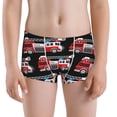 thumbnail image 5 of Yiaed Fire and Rescue Truck Print Boys' Boxer Briefs Cotton Casual Stretch Comfort Boys Boxers - Kids Boxer Briefs Underwear for Boys (6-18)-X-Small, 5 of 5