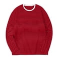 thumbnail image 6 of Guluxicc Striped Shirts for Men Classic Fit Crew Neck Long Sleeve Tops Summer Casual Outfit, 6 of 6