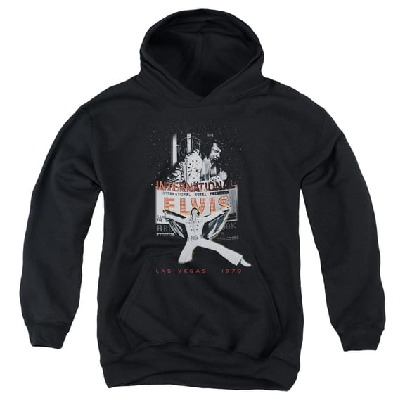 Elvis Presley Las Vegas Youth Pullover Hoodie Sweatshirt Black