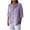 Purple 1, variant on UAMVSH Plus Size Cotton Linen Tops for Women Trendy Roll up 3/4 Length Sleeve Shirts Casual Lightweight Button down V-Neck Tees(Large,Brown 1)