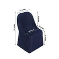 thumbnail image 2 of Efavormart 40PCS Navy Linen Polyester Folding Chair Cover Dinning Chair Slipcover For Wedding Party Event Banquet Catering, 2 of 9
