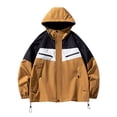 thumbnail image 2 of WXLWZYWL Mens Coats and Jackets Winter Unisex Hooded Loose Jacket Multi Pocket Zipper Windbreaker Top Outdoor Sports Coat, 2 of 4